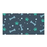 Bons Foot Prints Pattern Background Satin Wrap 35  x 70 