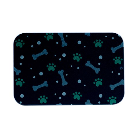 Bons Foot Prints Pattern Background Open Lid Metal Box (Silver)   from ArtsNow.com Front