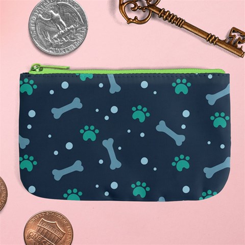 Bons Foot Prints Pattern Background Large Coin Purse from ArtsNow.com Front
