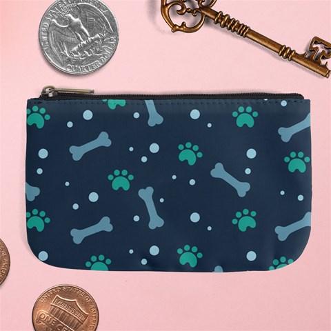 Bons Foot Prints Pattern Background Large Coin Purse from ArtsNow.com Front