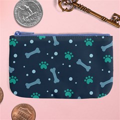 Bons Foot Prints Pattern Background Large Coin Purse from ArtsNow.com Front