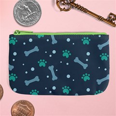 Bons Foot Prints Pattern Background Large Coin Purse from ArtsNow.com Front