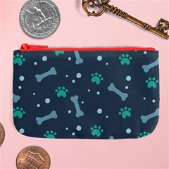 Bons Foot Prints Pattern Background Large Coin Purse from ArtsNow.com Front
