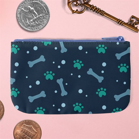 Bons Foot Prints Pattern Background Large Coin Purse from ArtsNow.com Back