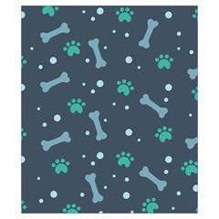 Bons Foot Prints Pattern Background Drawstring Pouch (XS) from ArtsNow.com Back