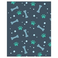 Bons Foot Prints Pattern Background Drawstring Pouch (XL) from ArtsNow.com Back