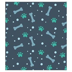 Bons Foot Prints Pattern Background Drawstring Pouch (2XL) from ArtsNow.com Back