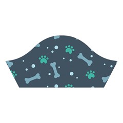 Bons Foot Prints Pattern Background Cotton Crop Top from ArtsNow.com Left Sleeve