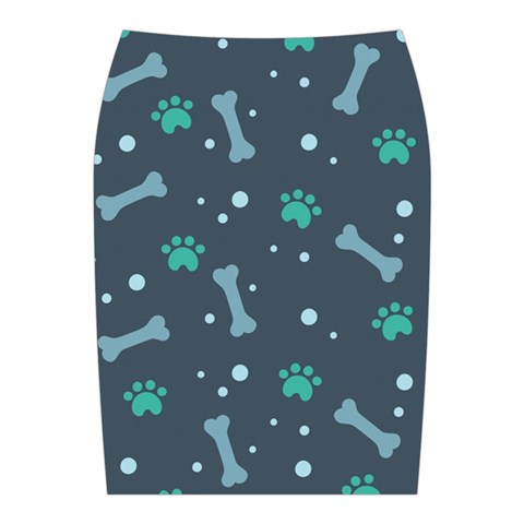Bons Foot Prints Pattern Background Midi Wrap Pencil Skirt from ArtsNow.com Back