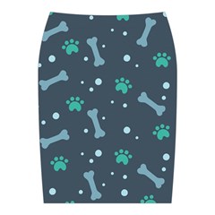Bons Foot Prints Pattern Background Midi Wrap Pencil Skirt from ArtsNow.com Back