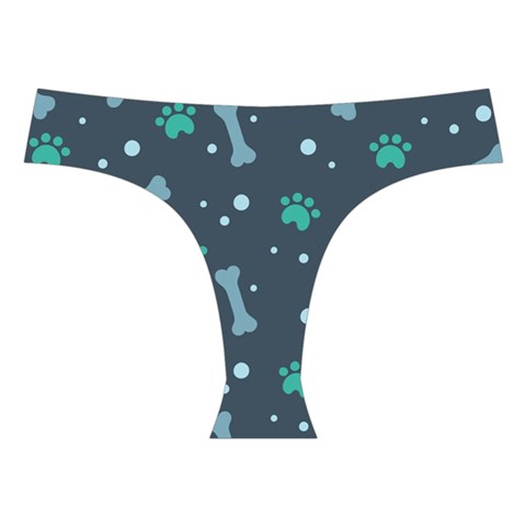 Bons Foot Prints Pattern Background Cross Back Hipster Bikini Set from ArtsNow.com Front Under