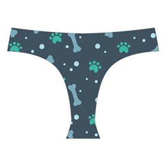 Bons Foot Prints Pattern Background Cross Back Hipster Bikini Set from ArtsNow.com Front Under