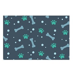 Bons Foot Prints Pattern Background Waist Pouch (Small) from ArtsNow.com Loop