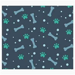 Bons Foot Prints Pattern Background Roll Up Canvas Pencil Holder (S) from ArtsNow.com Front