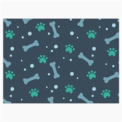 Bons Foot Prints Pattern Background Roll Up Canvas Pencil Holder (L) from ArtsNow.com Front