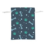 Bons Foot Prints Pattern Background Lightweight Drawstring Pouch (M)