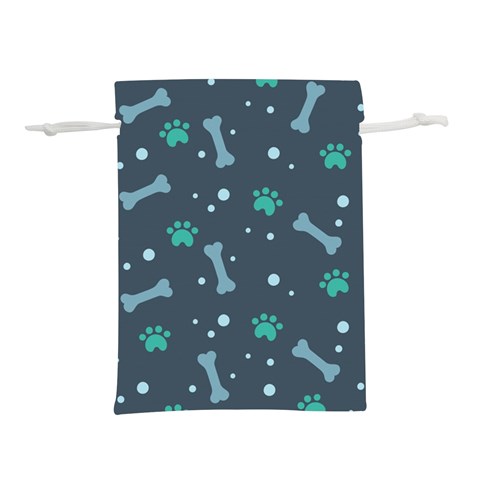 Bons Foot Prints Pattern Background Lightweight Drawstring Pouch (L) from ArtsNow.com Front