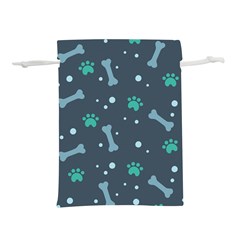 Bons Foot Prints Pattern Background Lightweight Drawstring Pouch (L) from ArtsNow.com Back