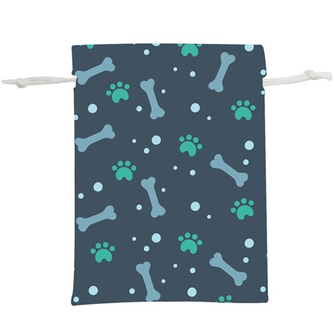 Bons Foot Prints Pattern Background Lightweight Drawstring Pouch (XL) from ArtsNow.com Front