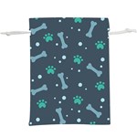 Bons Foot Prints Pattern Background Lightweight Drawstring Pouch (XL)
