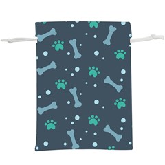 Bons Foot Prints Pattern Background Lightweight Drawstring Pouch (XL) from ArtsNow.com Back