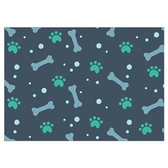 Bons Foot Prints Pattern Background Wristlet Pouch Bag (Small) from ArtsNow.com Belt Loop
