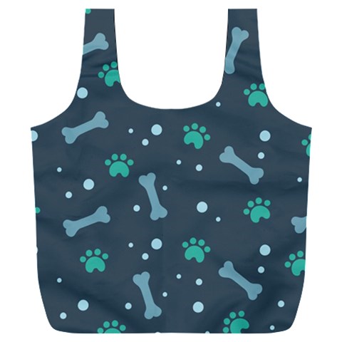 Bons Foot Prints Pattern Background Full Print Recycle Bag (XXL) from ArtsNow.com Front