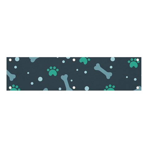 Bons Foot Prints Pattern Background Banner and Sign 4  x 1  from ArtsNow.com Front