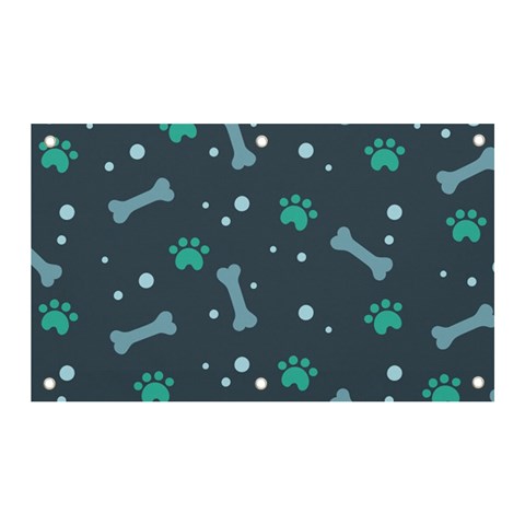 Bons Foot Prints Pattern Background Banner and Sign 5  x 3  from ArtsNow.com Front