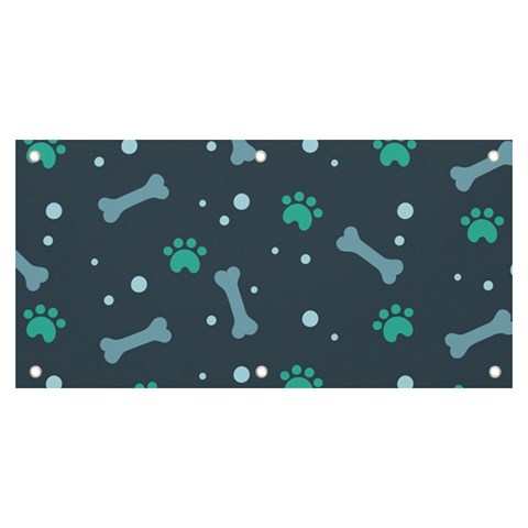Bons Foot Prints Pattern Background Banner and Sign 6  x 3  from ArtsNow.com Front