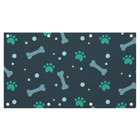 Bons Foot Prints Pattern Background Banner and Sign 7  x 4  from ArtsNow.com Front