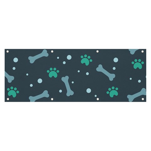 Bons Foot Prints Pattern Background Banner and Sign 8  x 3  from ArtsNow.com Front