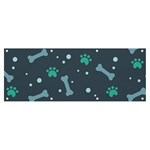 Bons Foot Prints Pattern Background Banner and Sign 8  x 3 