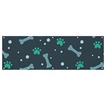Bons Foot Prints Pattern Background Banner and Sign 12  x 4 