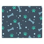 Bons Foot Prints Pattern Background Premium Plush Fleece Blanket (Large)