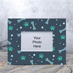 Bons Foot Prints Pattern Background White Tabletop Photo Frame 4 x6 