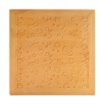 Bons Foot Prints Pattern Background Wood Photo Frame Cube
