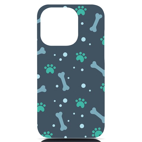 Bons Foot Prints Pattern Background iPhone 14 Pro Black UV Print Case from ArtsNow.com Front