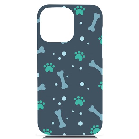 Bons Foot Prints Pattern Background iPhone 14 Pro Max Black UV Print Case from ArtsNow.com Front