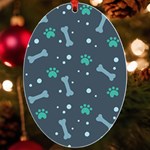 Bons Foot Prints Pattern Background UV Print Acrylic Ornament Oval