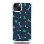 Bons Foot Prints Pattern Background iPhone 14 TPU UV Print Case