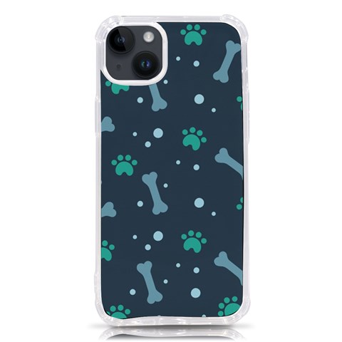 Bons Foot Prints Pattern Background iPhone 14 Plus TPU UV Print Case from ArtsNow.com Front