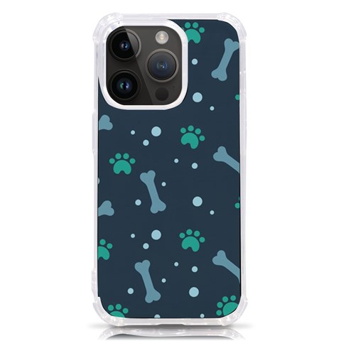 Bons Foot Prints Pattern Background iPhone 14 Pro TPU UV Print Case from ArtsNow.com Front