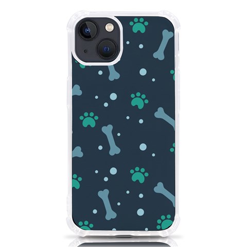 Bons Foot Prints Pattern Background iPhone 13 TPU UV Print Case from ArtsNow.com Front