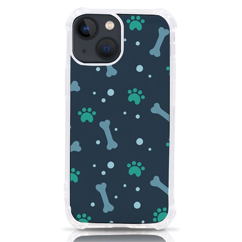 Bons Foot Prints Pattern Background iPhone 13 mini TPU UV Print Case from ArtsNow.com Front