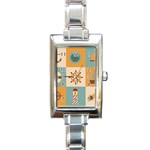 Nautical Elements Collection Rectangle Italian Charm Watch