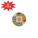 Nautical Elements Collection 1  Mini Buttons (10 pack) 