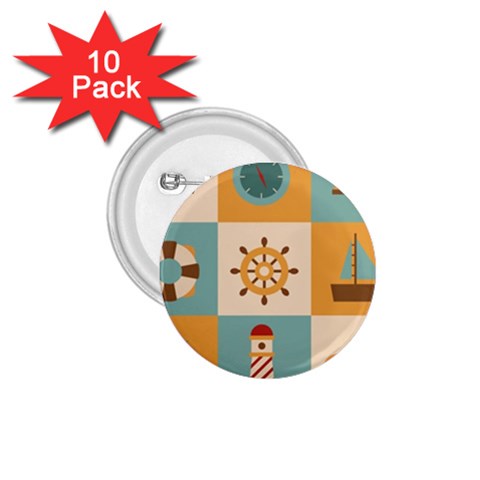 Nautical Elements Collection 1.75  Buttons (10 pack) from ArtsNow.com Front