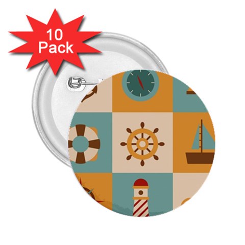 Nautical Elements Collection 2.25  Buttons (10 pack)  from ArtsNow.com Front