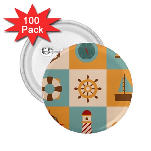 Nautical Elements Collection 2.25  Buttons (100 pack)  from ArtsNow.com Front